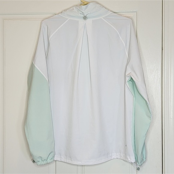 Under Armour Recover woven color block jacket, green and white, Large - Picture 4 of 11